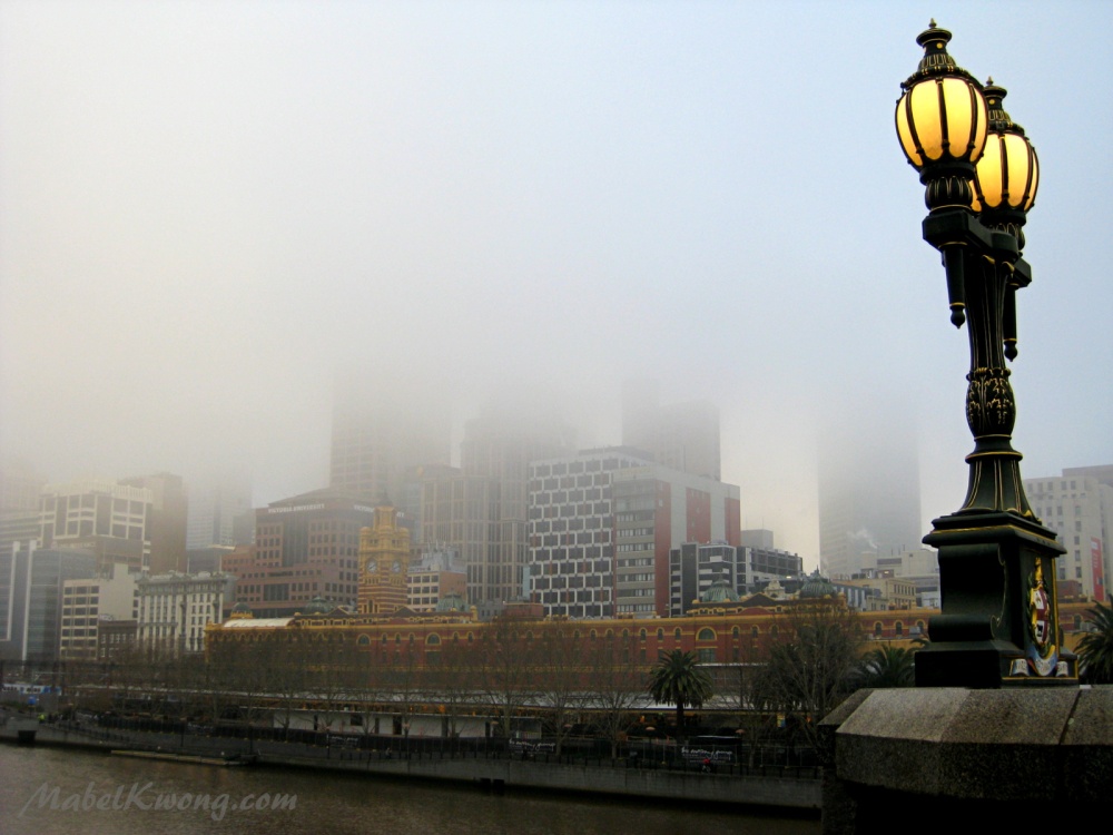 Layers of fog, layers of colour on a winter Melbourne morning | Photo Challenge: Texture.