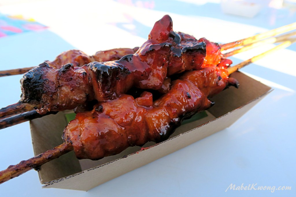 Chicken and pork skewers