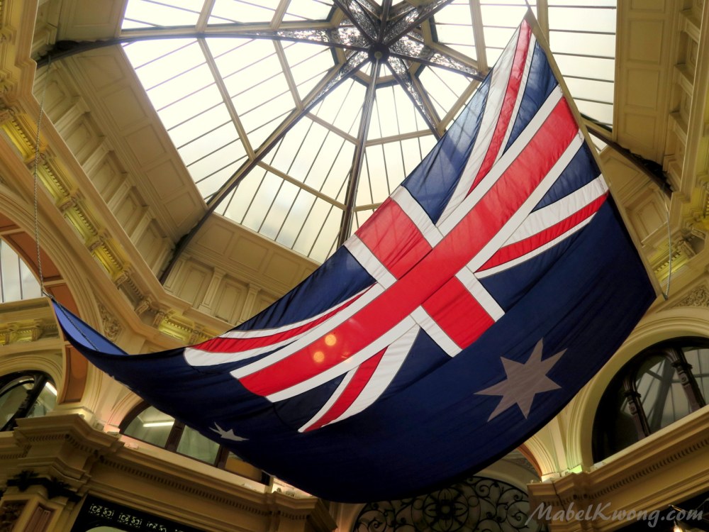 Australian flag. Block Arcade, Collins Street.