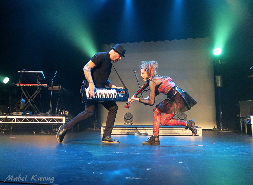 We're all different with different talents. Roundtable Rival duel - keytar versus violin.