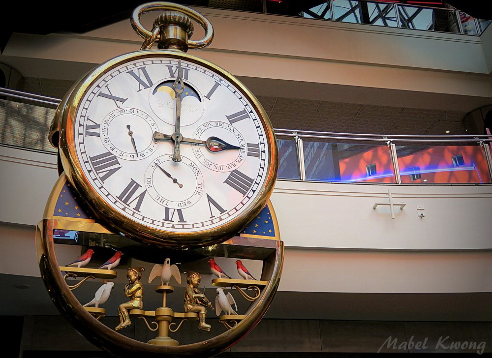 Melbourne Central clock. Puts on a show and plays Waltzing Matilda on the hour | Weekly Photo Challenge: Wall.