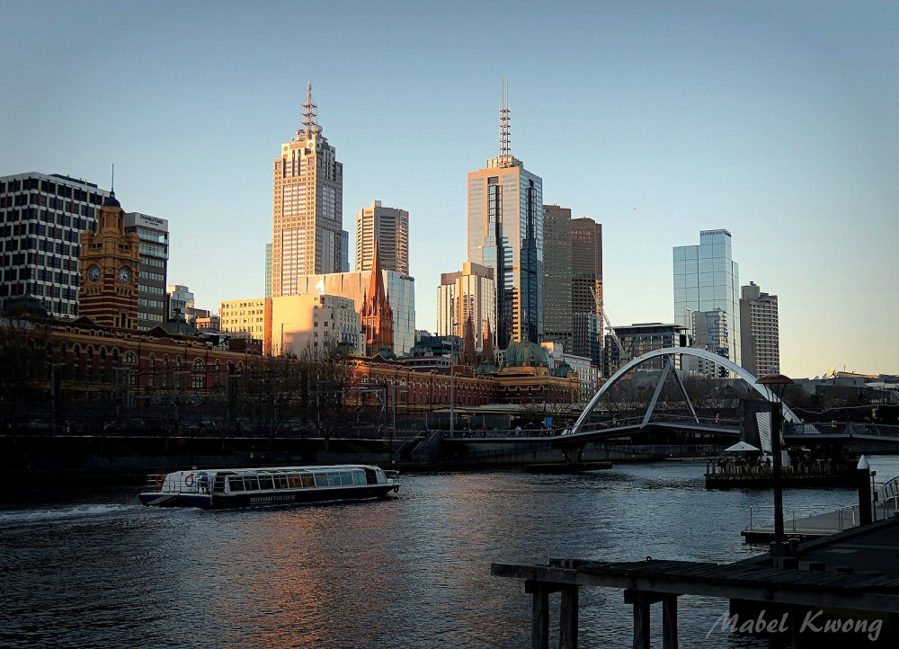 Concrete and dreams make up the city of Melbourne. Yarra River | Weekly Photo Challenge: Half and Half.