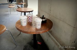 Coffee goes well with catchups and smokes.